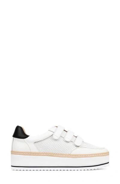 Donald Pliner Platform Sneaker In White