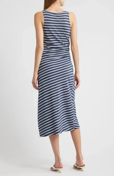Rails Max Stripe Sleeveless Cotton Knit Midi Dress
