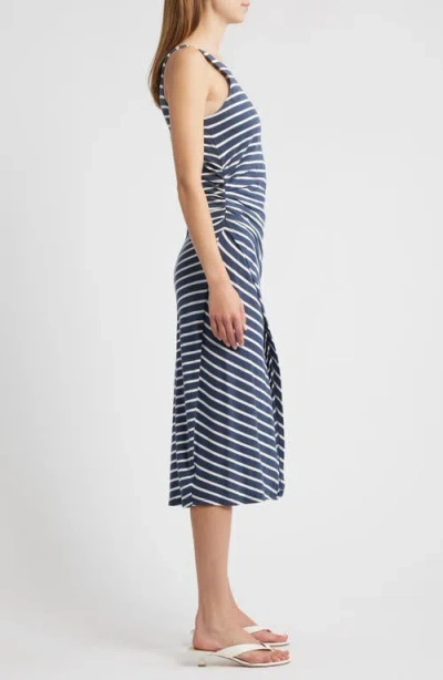 Rails Max Stripe Sleeveless Cotton Knit Midi Dress