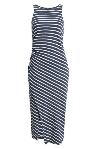 Rails Max Stripe Sleeveless Cotton Knit Midi Dress