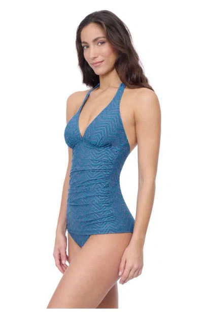 Profile By Gottex Blend Halter Texture Tankini Top