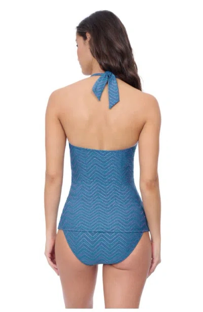 Profile By Gottex Blend Halter Texture Tankini Top