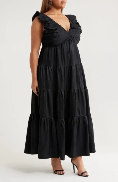 Chelsea28 Ruffle Maxi Dress In Black