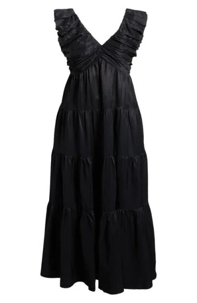 Chelsea28 Ruffle Maxi Dress In Black