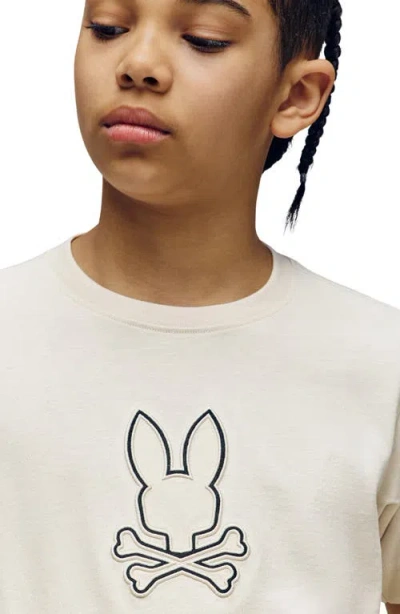 Psycho Bunny Kids' Seth Appliqué Graphic T-shirt In Gray
