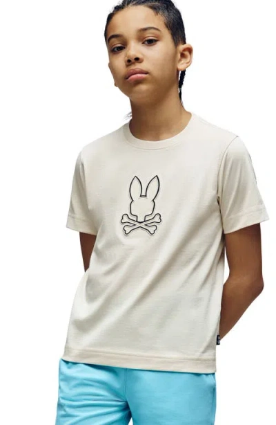 Psycho Bunny Kids' Seth Appliqué Graphic T-shirt In Gray