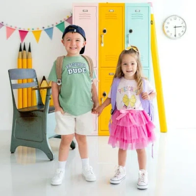 Sweet Wink Preschool Pencil Bow Short Sleeve T-shirt In White