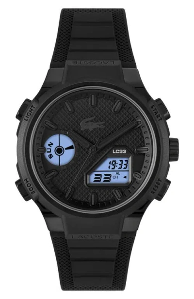 Lacoste Lc33 Silicone Strap Watch, 45mm