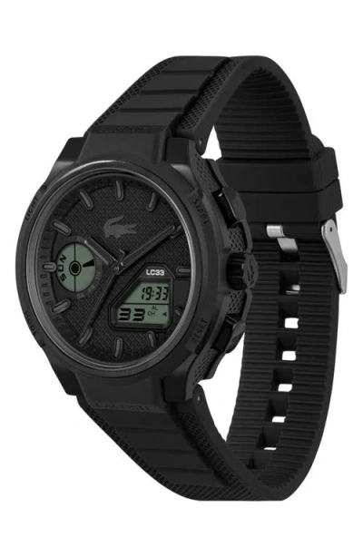 Lacoste Lc33 Silicone Strap Watch, 45mm