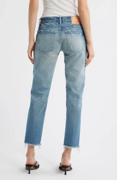 Moussy Vintage Bretton Tapered Ankle Jeans In Blue