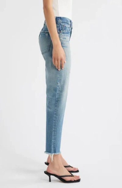 Moussy Vintage Bretton Tapered Ankle Jeans In Blue