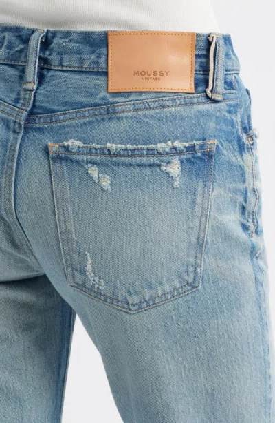 Moussy Vintage Bretton Tapered Ankle Jeans In Blue