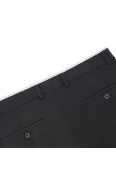 Victor Emmanuel Vince Flat Front Stretch Dress Pants In Black