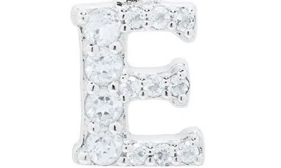 Mignonette White Topaz Pavé Initial Pendant Necklace In Metallic