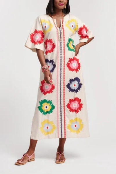 Frances Valentine Charming Caftan Maxi Fireflower Dress
