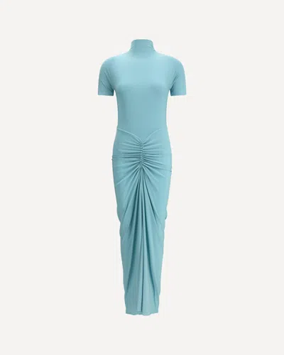 Alaïa Soft Jersey Maxi Dress In Blue