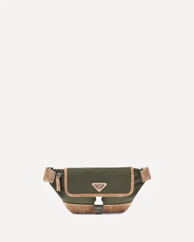Prada Re-nylon And Suede Fanny Pack