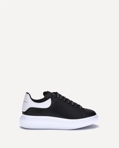 Alexander Mcqueen Black Low Top Sneakers With Chunky Sole And Contrasting Heel In Leather Man In Black