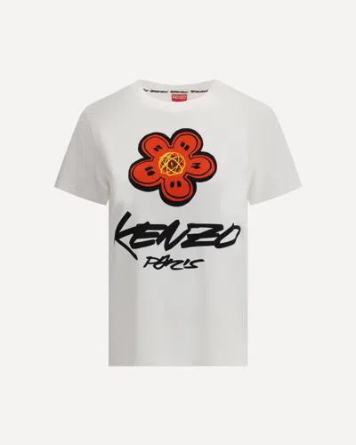 Kenzo T-shirt In Cotone Bianco  Donna In White