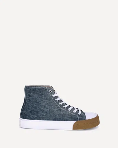 Loewe Bloc Denim Sneakers In Blue