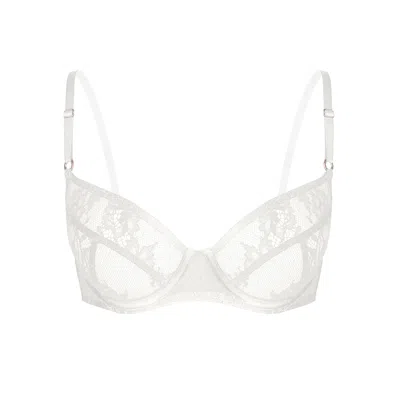Monique Morin Lingerie Women's White Moonstruck Balconette Bra Crystal
