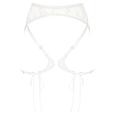 Monique Morin Lingerie Women's White Moonstruck Lace Harness Crystal