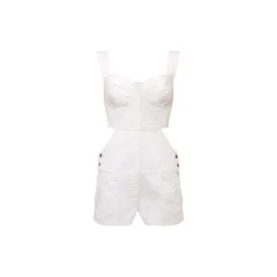 Cótier Denim Women's White Solea Blanc Jumpsuit