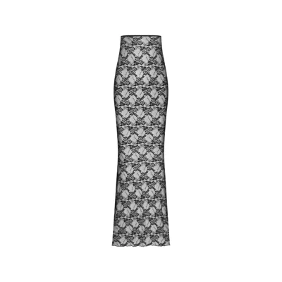 Promees Women's Ashley - Lace Maxi Black Skirt