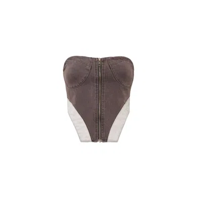 Cótier Denim Women's Brown Vella Top