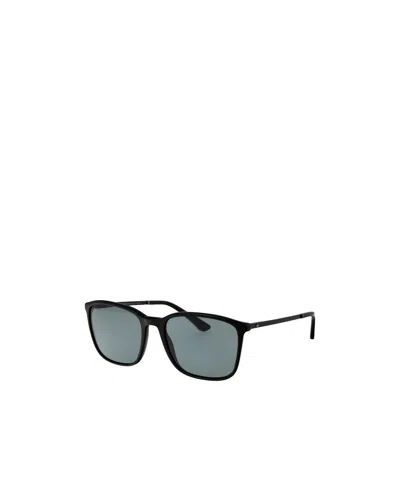Giorgio Armani Black Acetate Sunglasses