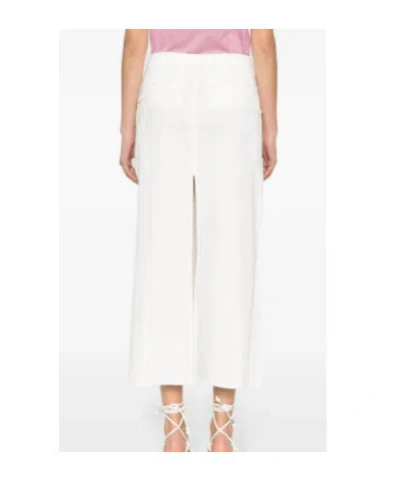 Pinko Slitted Linen Midi Skirt