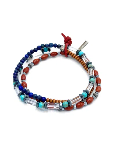 Jaredjamin Men's Red The Dwayne Bracelet Set