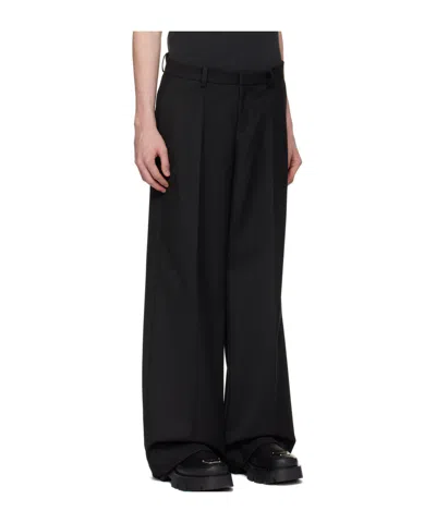 Misbhv Diagonal Zipper Casual Pants In Black