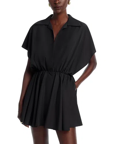 Norma Kamali Flared Mini Dress In Black