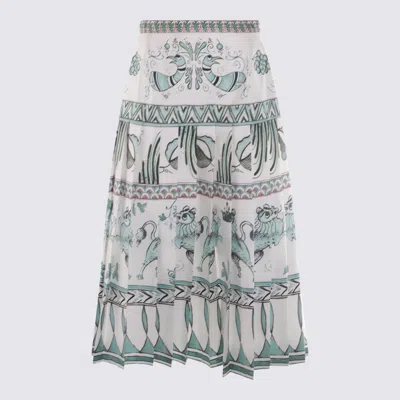 Fabiana Filippi A-line High-waisted Pleated Printed Midi Skirt