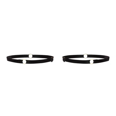 Promees Women's Aura - Black Leg Garters
