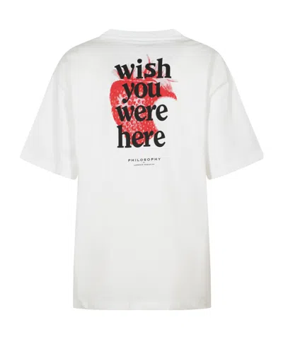 Philosophy Di Lorenzo Serafini Logo-printed Crewneck T-shirt In White