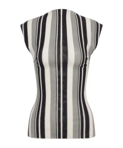 Philosophy Di Lorenzo Serafini Stretch Tulle Fabric With Striped Top