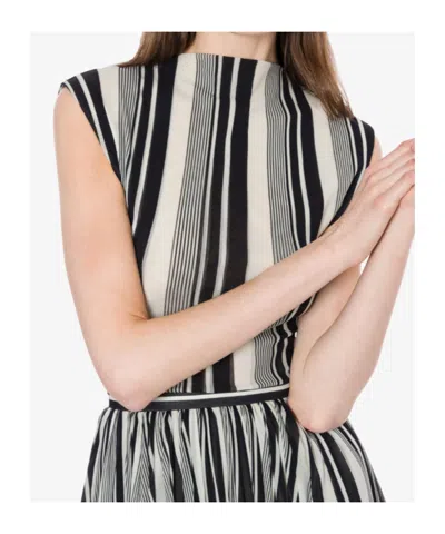 Philosophy Di Lorenzo Serafini Stretch Tulle Fabric With Striped Top