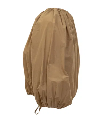 Philosophy Di Lorenzo Serafini Elastic Collar Mask Shirt In Brown