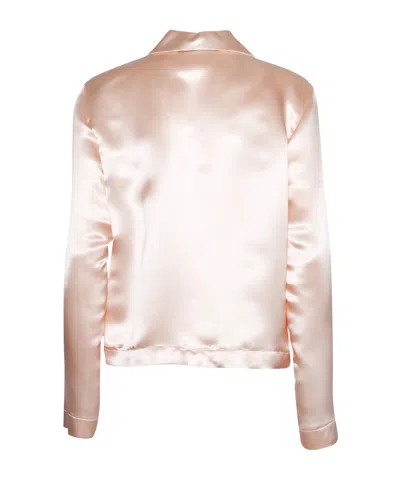 Philosophy Di Lorenzo Serafini Romantic Pink Viscose Blouse With Satin Finish In Pink
