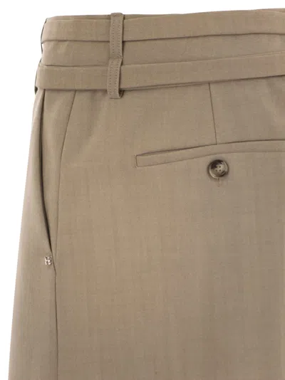 Sportmax Fify Mini Skirt With Belt In Brown