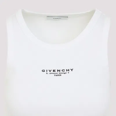 Givenchy Slim Tank Top With Logo Print In White