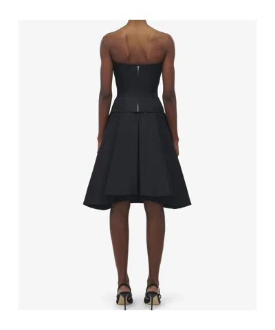 Alexander Mcqueen Women's Strapless Tunic Top Black