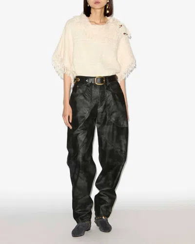 Isabel Marant Étoile Womens Black Kelvina Wide-leg Faux-leather Trousers In Black