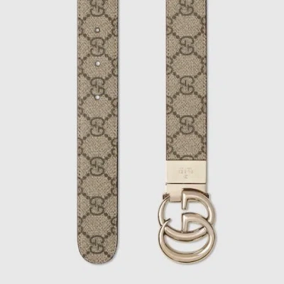 Gucci Reversible Gg Marmont Thin Belt