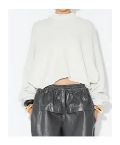 Alaïa Cotton Linen Knit Bare Back Jumper In White