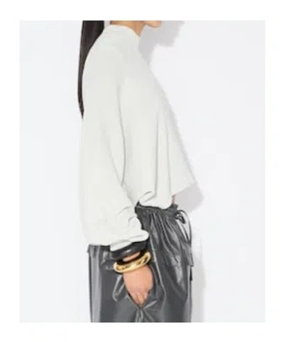 Alaïa Cotton Linen Knit Bare Back Jumper In White