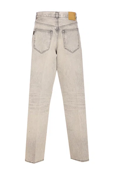 Haikure 5-pocket Trousers With Belt Loops And Contrast Stitching In Gray