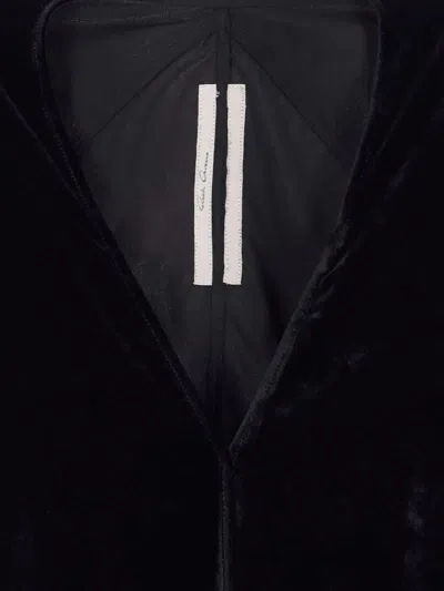 Rick Owens Velvet Sleeveless Floor-length Dress In Black